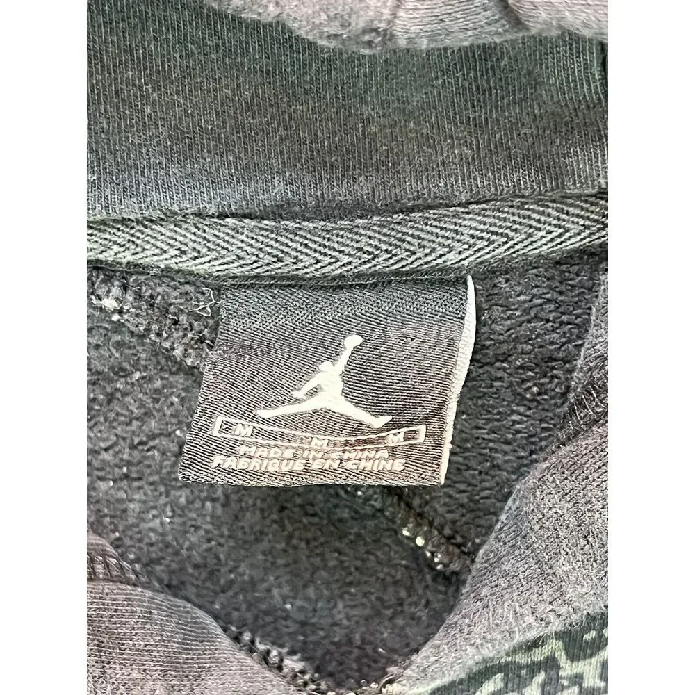 Air Jordan Mens Black Jumpman Hoodie Sweatshirt Size MD Fits LG Embroidered Logo